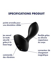 Plug anal vibrant noir USB Backdoor Lover Satisfyer - CC597729