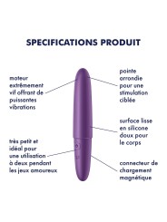 Vibromasseur violet USB Ultra Power Bullet 6 Satisfyer - CC597740