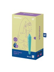 Vibromasseur connecté turquoise USB Ultra Power Bullet 8 Satisfyer - CC597744