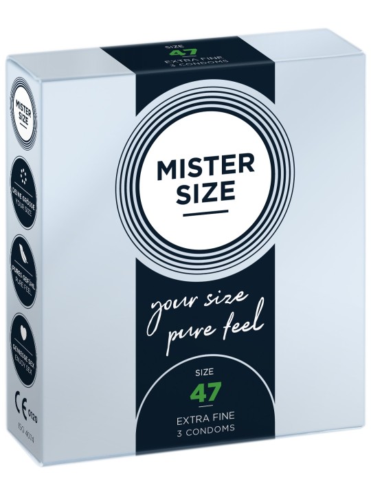 Grossiste en préservatifs par 3 de la marque Mister Size