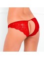 Grossiste lingerie dropshipping : Tanga rouge avec ouverture fesses