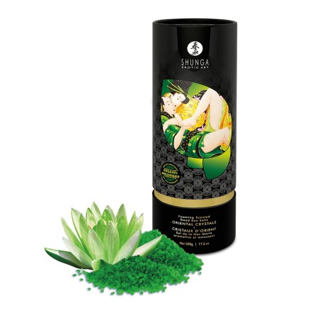 Sel de la mer morte aromatisé et moussant Fleur de Lotus 500 gr Shunga - CC7119