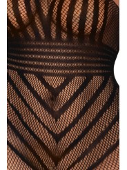 Bodystocking, grande taille,  noir en fine résille de la collection Dreamgirl pour sublimer les silhouette de femmes.