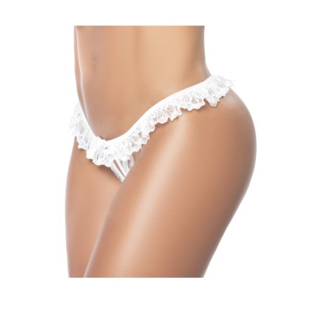 culotte ouverte en dentelle blanche de la collection Mapalé, vente en dropshipping de lingerie sexy mapalé