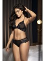 Nuisette dentelle ou soutien-gorge et shorty résille noire de la collection Mapalé