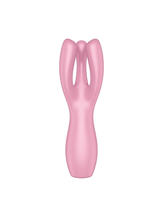 Vibromasseur point G avec stimulateur de clitoris USB rose Threesome 3 Satisfyer - CC597778