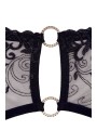 Soutien-gorge dentelle noire, porte-jarretelle et string de la collection Cottelli.