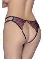 slip en dentelle florale ouvert à l'entrejambe de chez votre distributeur Cottelli lingerie sexy.