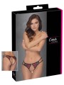 slip en dentelle florale ouvert à l'entrejambe de chez votre distributeur Cottelli lingerie sexy.